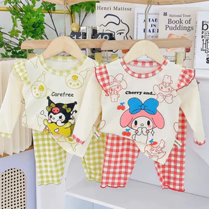 Đồ bộ Dài Bé Gái từ 6 -15kg, Vải Tăm Lạnh mềm mai, co giãn tốt, hình in đẹp rõ nét- D05