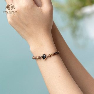 Vòng trầm hương Tứ Diệp Phước Sơn Mộc Tâm An Mang Lại Tài Lộc, May Mắn quà tặng bạn gái - Vòng tay nam nữ