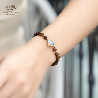 Vòng trầm hương Tứ Diệp Phước Sơn Mộc Tâm An Mang Lại Tài Lộc, May Mắn quà tặng bạn gái - Vòng tay nam nữ
