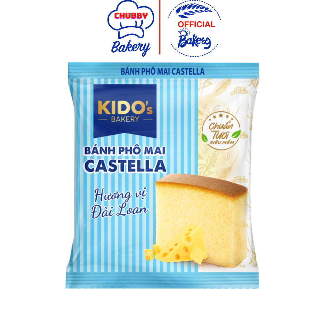 Bánh Bông Lan Tươi Phô Mai Castella 40g - Bánh Mì Tươi KIDO Phô Mai 40 ...