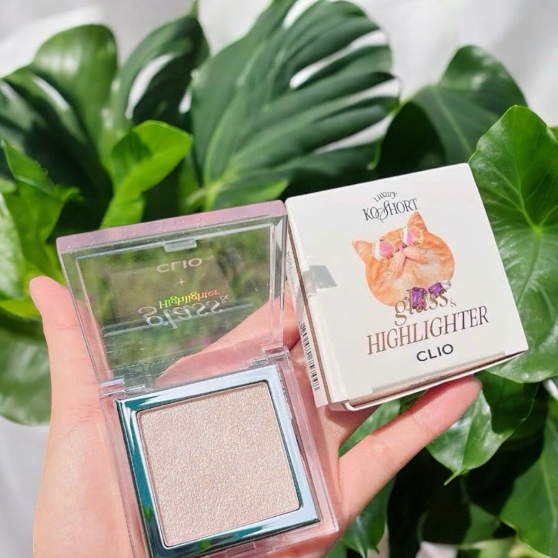 Phấn bắt sáng Glass Highlighter Clio nhũ nhiều, siêu sáng, phiên bản giới hạn.