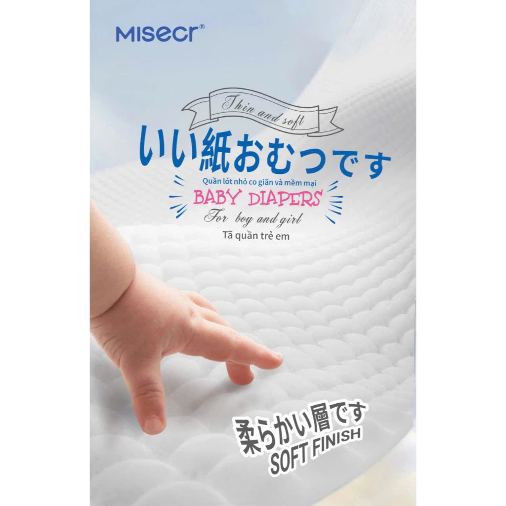 Tã quần quần vệ sinh  New Baby Misecr tã em bé co giãn và mềm mại bỉm, thấm hút nhanh, không vón cục và thấm ngược