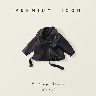 𝐀𝐩𝐫𝐢𝐥 𝐛𝐞́𝐛𝐞́ - Premium icon Tổng hợp Áo khoác da cao cấp màu đen cá tính cho bé gái mùa thu đông