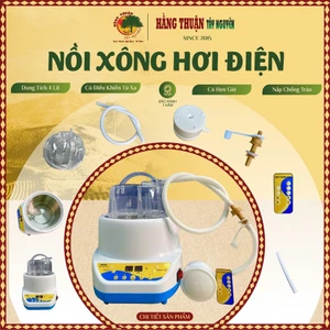 Nồi Xông Hơi Gia Đình Dung Tích 4 Lít Nắp chống Trào [Bảo hành 12 tháng]