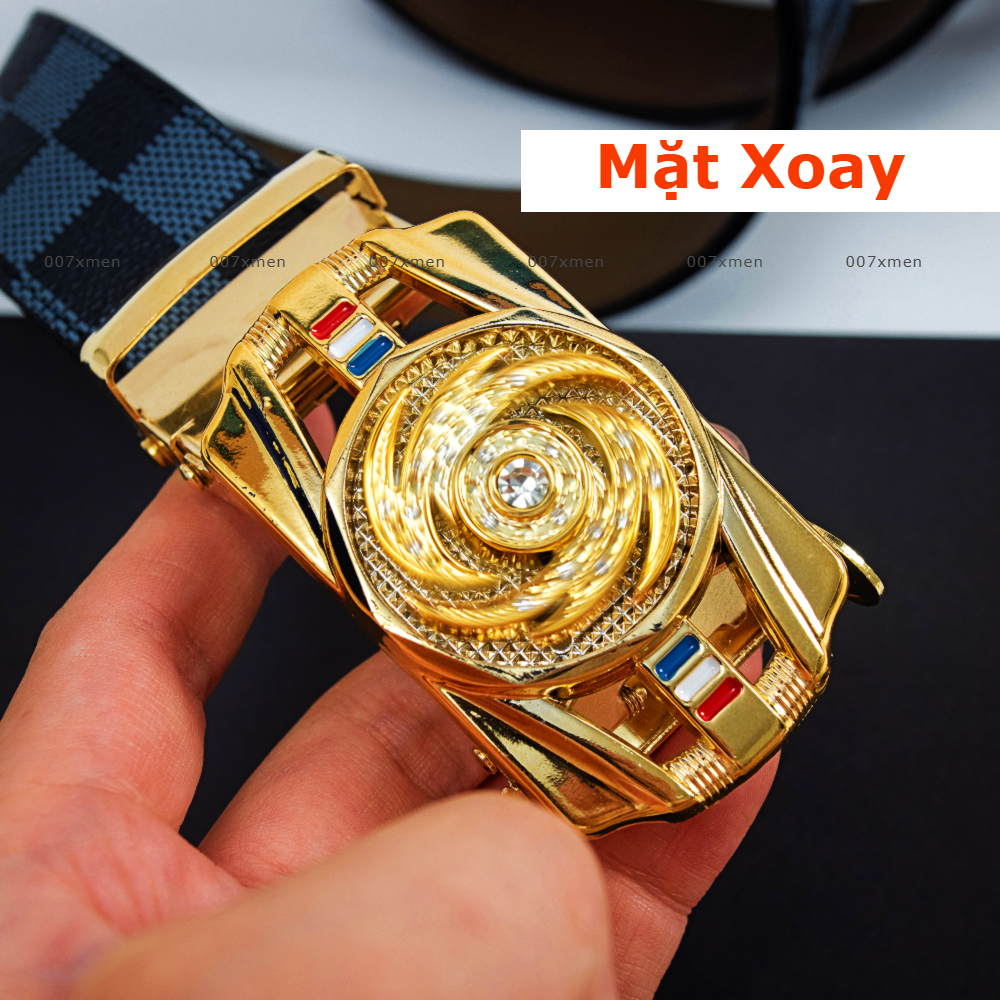 ⚡️ Sốc ⚡️Thắt lưng mặt xoay nam thắt lưng nam cao cấp 007xmen - Nịt nam thời trang dây nịt da khóa tự động