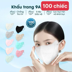 100 chiếc Khẩu trang 9A chống nắng 5 lớp che toàn mặt ngăn ngừa khói bụi chống tia UV