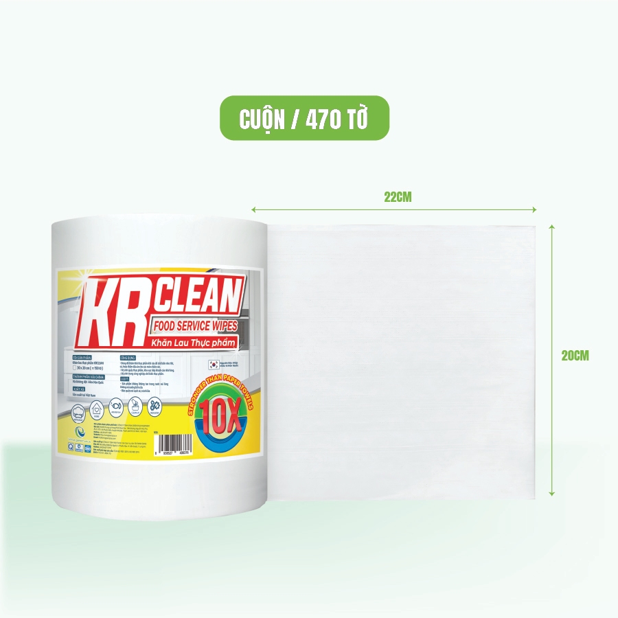 Khăn giấy thấm thực phẩm KRCLEAN thấm hút nước cực nhanh, không xù lông | BigBuy360 - bigbuy360.vn