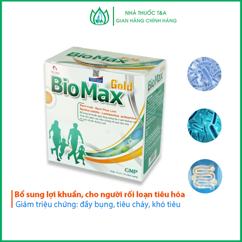 Men Vi Sinh Bổ Sung Lợi Khuẩn, Dùng Cho Rối Loạn Tiêu Hóa - BIOMAX GOLD ...