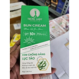 Kem Chống Nắng Lục Tảo Tren Lady 80ml .Sun Cream SPF 50+/PA+++.