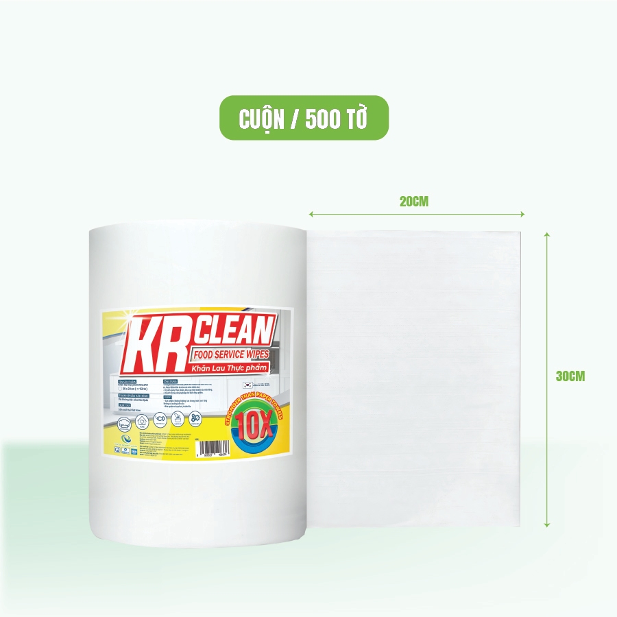 Khăn giấy thấm thực phẩm KRCLEAN thấm hút nước cực nhanh, không xù lông | BigBuy360 - bigbuy360.vn