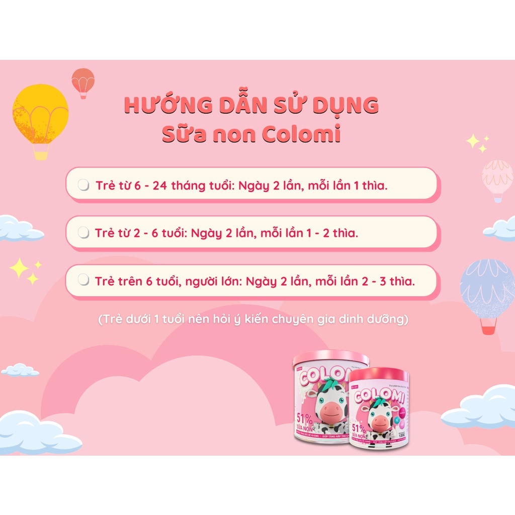 Sữa Non Colomi Dành Cho Trẻ Em Tăng Đề Kháng, Hỗ Trợ Tiêu Hóa, Bổ Sung Vi Chất Tăng Chiều Cao