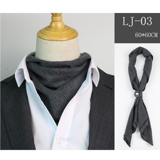 Khăn turban quàng cổ nam nữ đơn giản 60x60cm vải poly cao cấp nhiều màu trang nhã KÈM NÚT DA PKK05