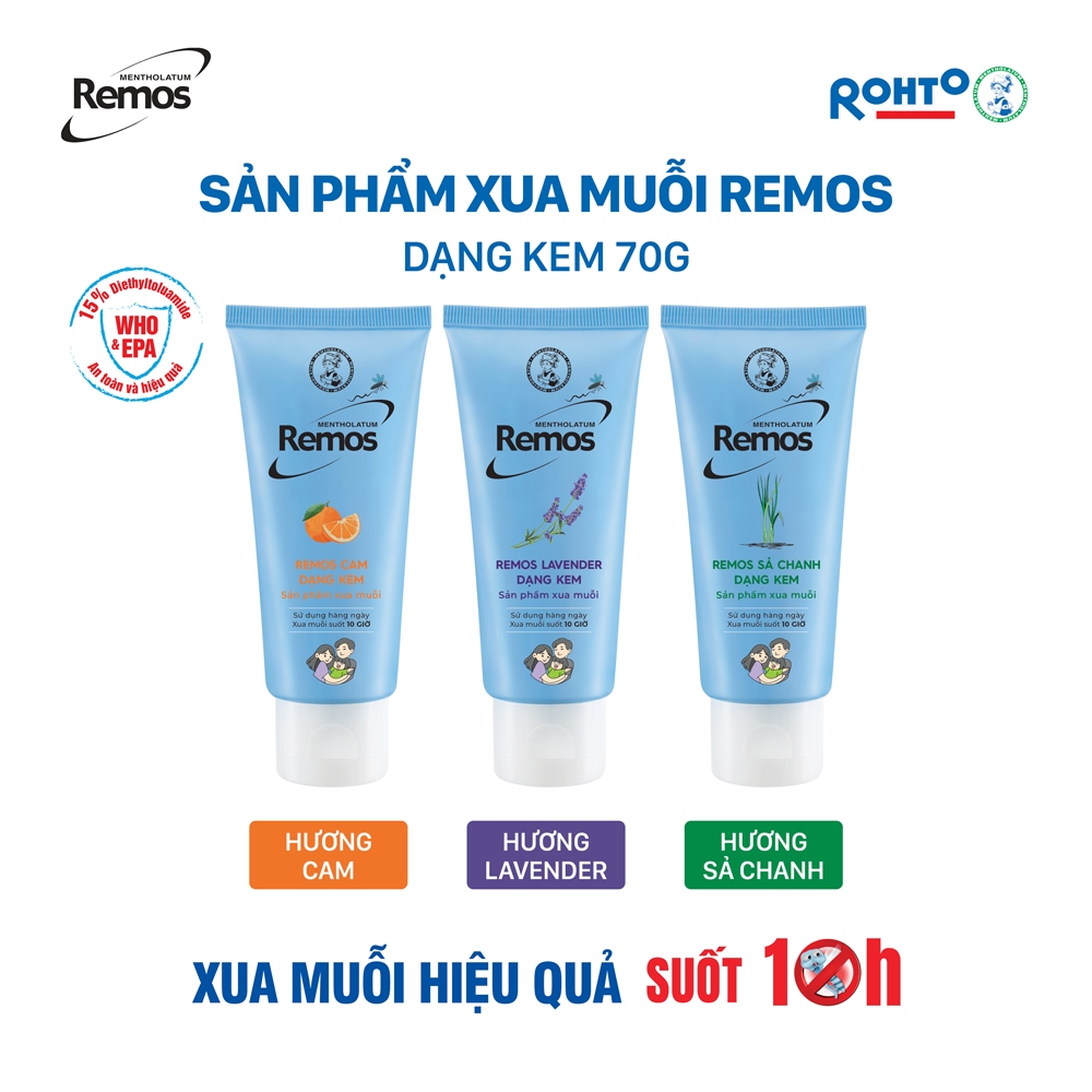 Ảnh Kem chống muỗi Rohto Metholatum Remos Hương Sả Chanh 70g 2