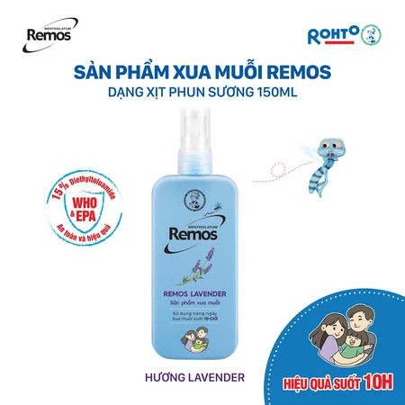 Xịt chống muỗi hương lavender Rohto Mentholatum Remos 150ml