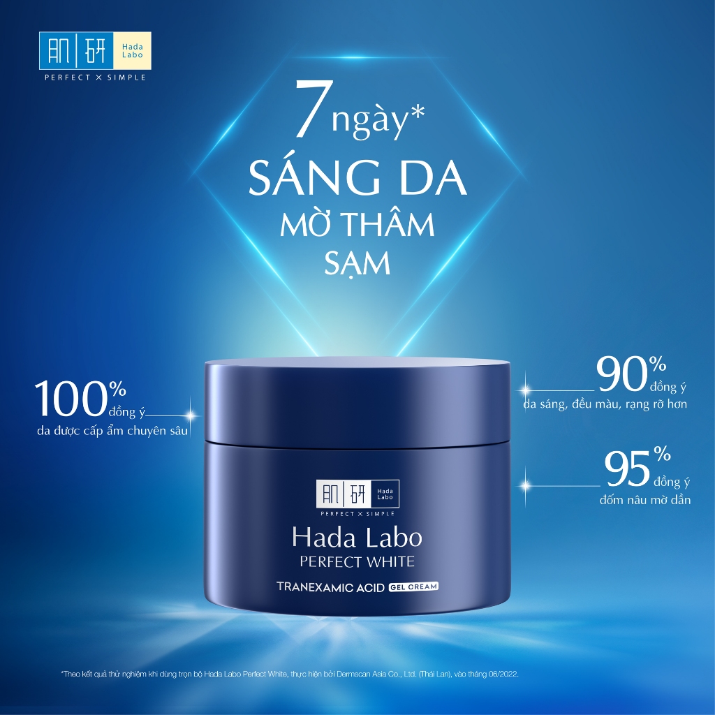 Ảnh Kem dưỡng trắng dạng gel Hada Labo Perfect White Tranexamic Acid Gel Cream 50g 2