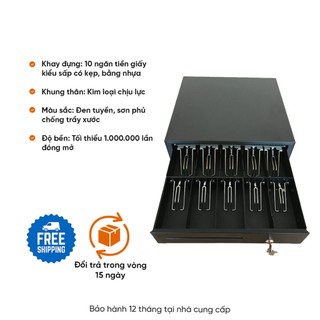 [Chính hãng] KÉT ĐỰNG TIỀN THU NGÂN iCD-410C - 10 NGĂN RJ11 - FREESHIP!