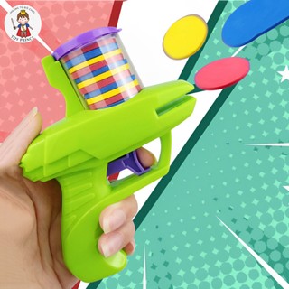 Đồ Chơi Máy Phóng Dĩa Xốp Ếch Xanh Vô Tri Chất Liệu Xốp EVA Mềm Mại An Toàn Cho Bé Kèm Băng Dĩa Cà Rốt