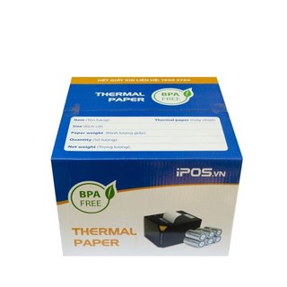 [Chính hãng] GIẤY IN BILL iPOS K57 - Chuẩn BPA-free an toàn cho sức khỏe, 100 cuộn/thùng - FREESHIP!