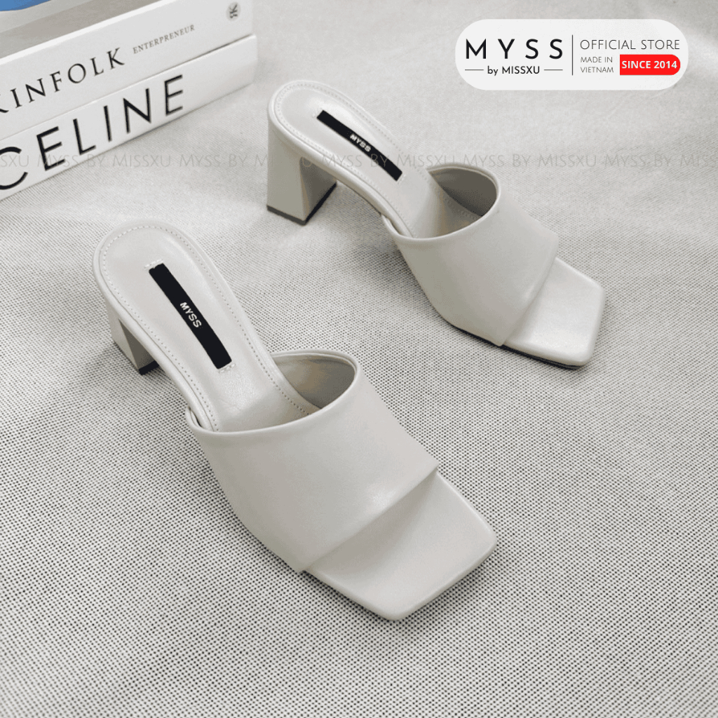 Giày guốc sục nữ MYSS bản ngang gót trụ 7 cm thời trang - SU131