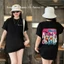 Áo thun cotton khô 3158 hình thêu trước in sau ( MICKY THÊU) TOP NAM NỮ