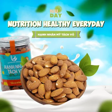 Hạt Hạnh Nhân Sấy Chín Đã Bóc Vỏ - Hạnh Nhân Tách Vỏ Sấy Nguyên Vị By NUDAY