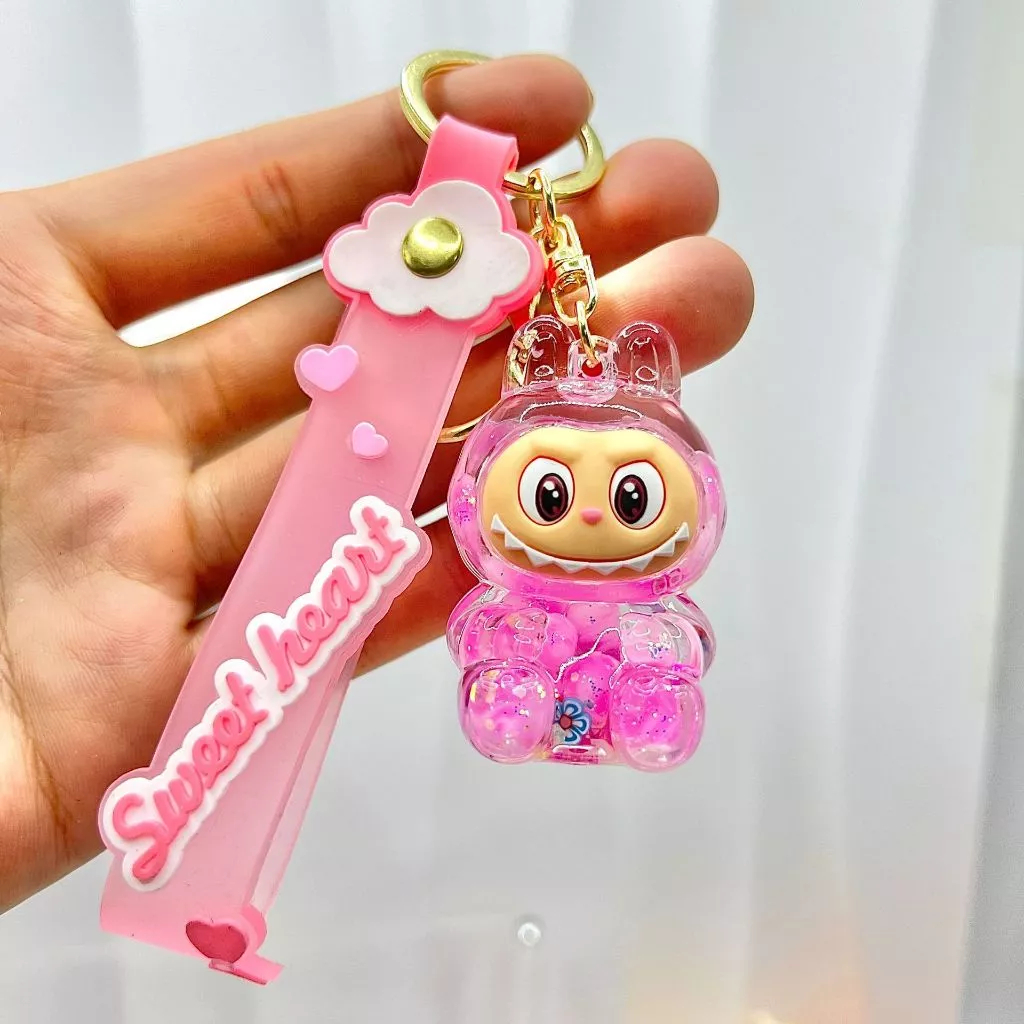 [Flash sales] Móc Khoá Nhân Vật Hoạt Hình Labubu/Moi/Kiki Nước Lấp Lánh Hottrend Móc Ba Lô, Túi Xách Làm Quà Tặng Ý Nghĩ