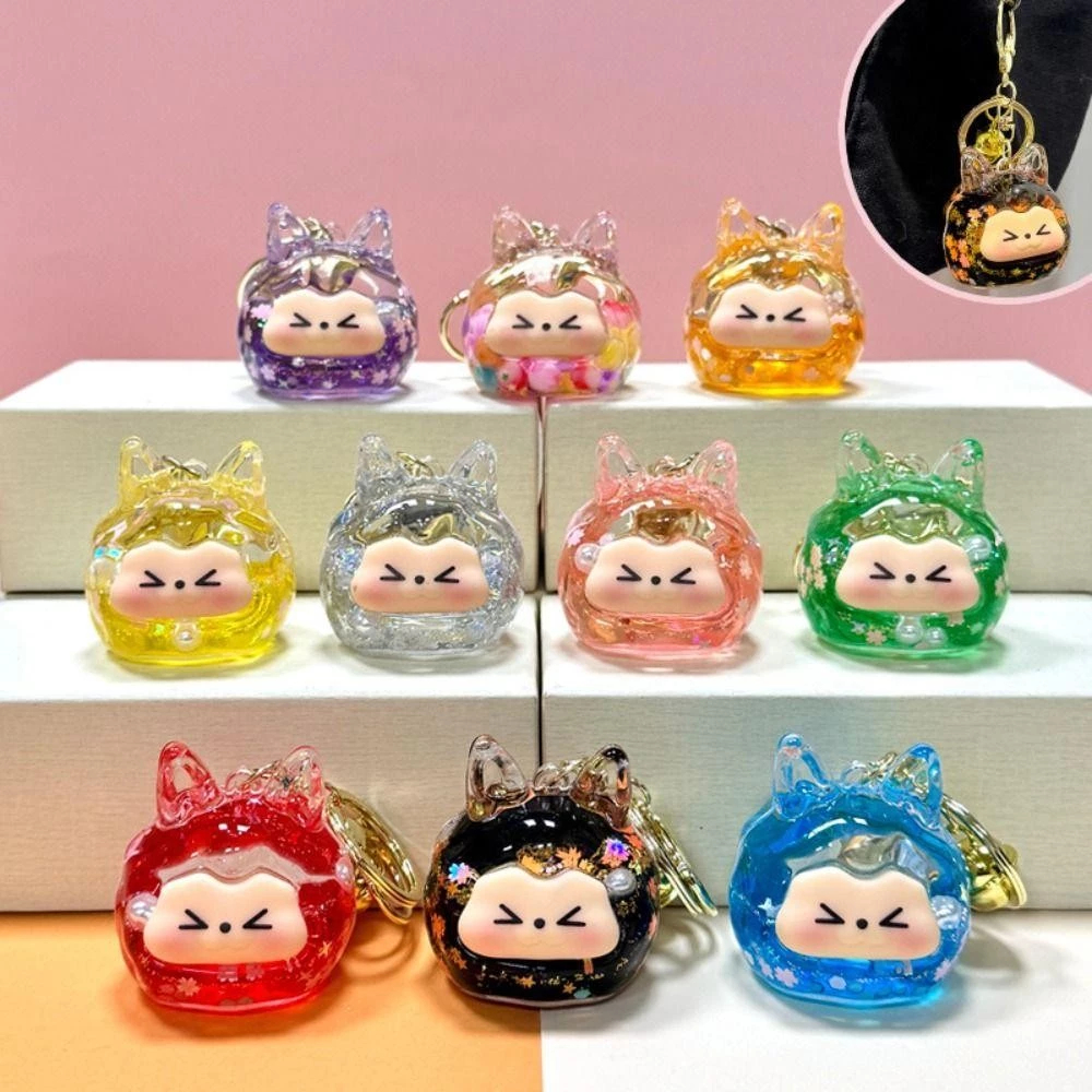 [Flash sales] Móc Khoá Nhân Vật Hoạt Hình Labubu/Moi/Kiki Nước Lấp Lánh Hottrend Móc Ba Lô, Túi Xách Làm Quà Tặng Ý Nghĩ