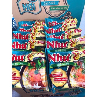 Thùng 30 gói - Hủ tiếu chay Như Ý rau nấm tỏi phi, sợi dai mướt từ gạo ST25