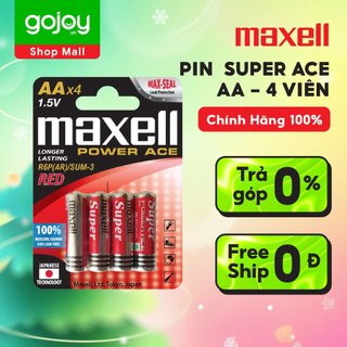 Pin Super Ace AA vỉ 4 viên MAXELL R6P(AR)4P Hàng chính hãng