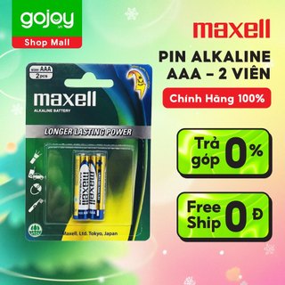 Pin Alkaline AAA vỉ 2 viên MAXELL LR03(GD)2B Hàng chính hãng