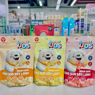 Váng Sữa Khô Sấy Lạnh Smart Kids Milk Cake 18g - 3 Vị: Vani, Hạt Dẻ, Dâu Tây