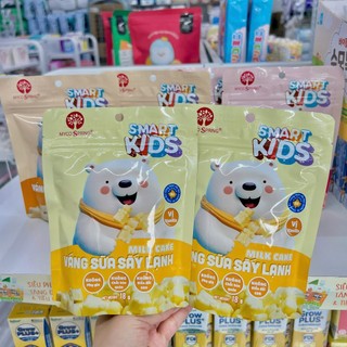 Váng Sữa Khô Sấy Lạnh Smart Kids Milk Cake 18g - 3 Vị: Vani, Hạt Dẻ, Dâu Tây