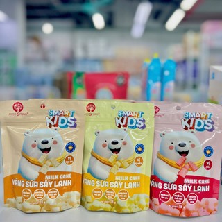 Váng Sữa Khô Sấy Lạnh Smart Kids Milk Cake 18g - 3 Vị: Vani, Hạt Dẻ, Dâu Tây