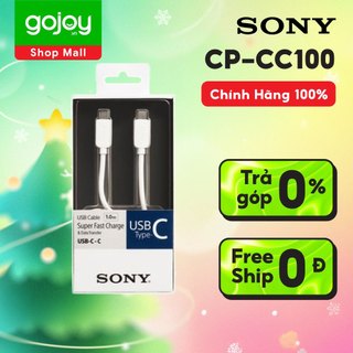 Cáp sạc C-C 1m SONY CP-CC100/WC WW màu trắng - Bảo hành 12 tháng chính hãng