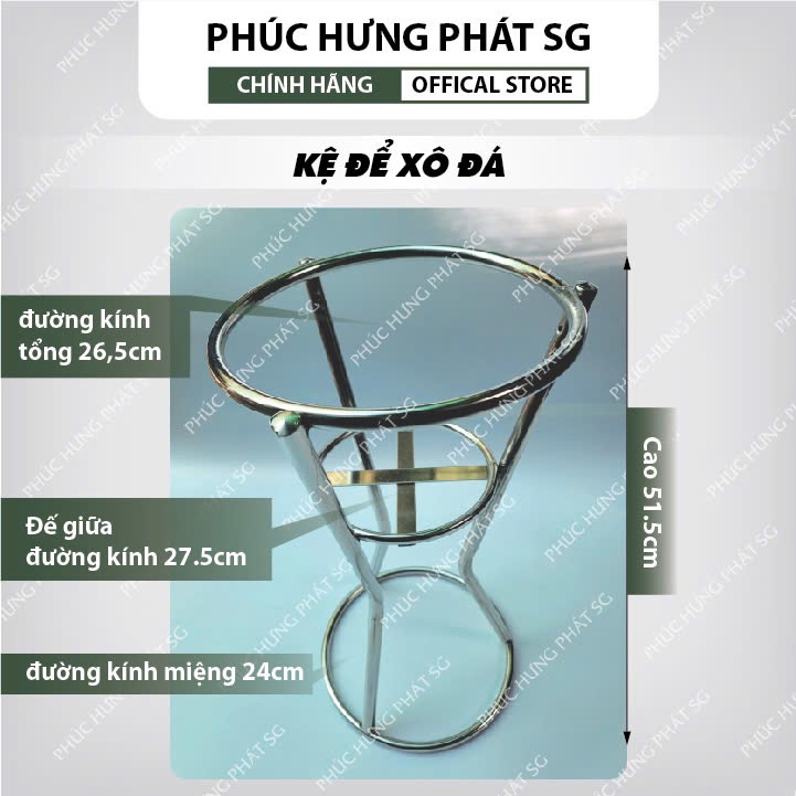 Kệ Để Xô Đá Inox 201 Chống Gỉ – Thiết Kế 3 Tầng Chắc Chắn, Cao 50cm, Đỡ ...