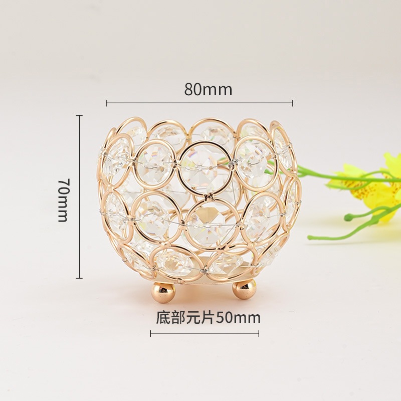Đám cưới Đạo Cụ Quả Cầu Pha Lê Lãng Mạn Sáng Tạo Để Bàn Mạ Điện Đồ Trang Trí Retro Rỗng Chân Nến Sắt Nến Cup