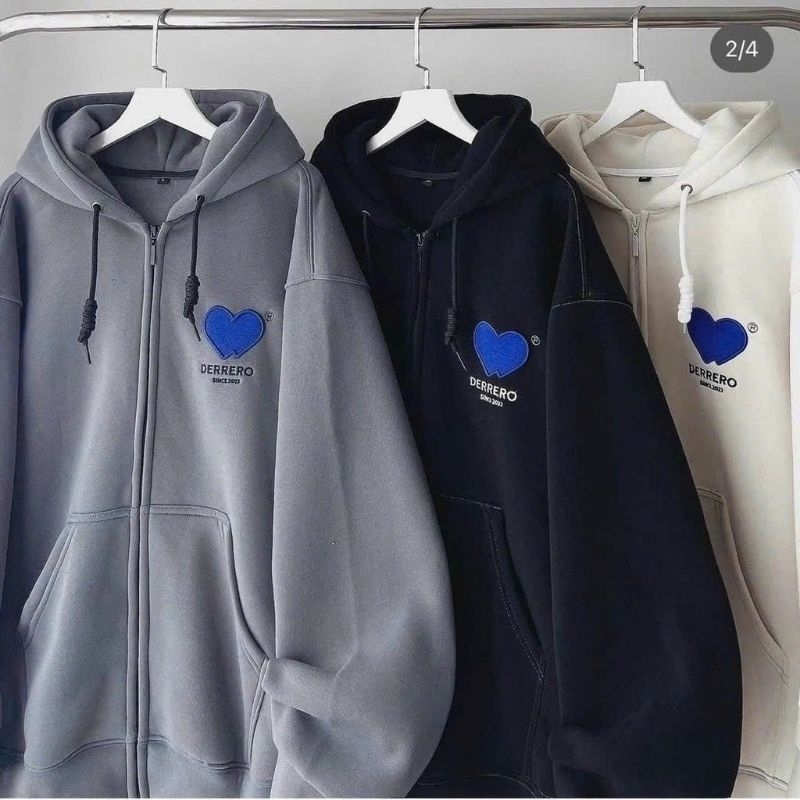 [ Rẻ Vô Địch ] Áo Khoác Zip Nỉ Bông Dày Dặn  Mũ 2 Lớp Khóa Kéo -- In Chữ SINCE 2023