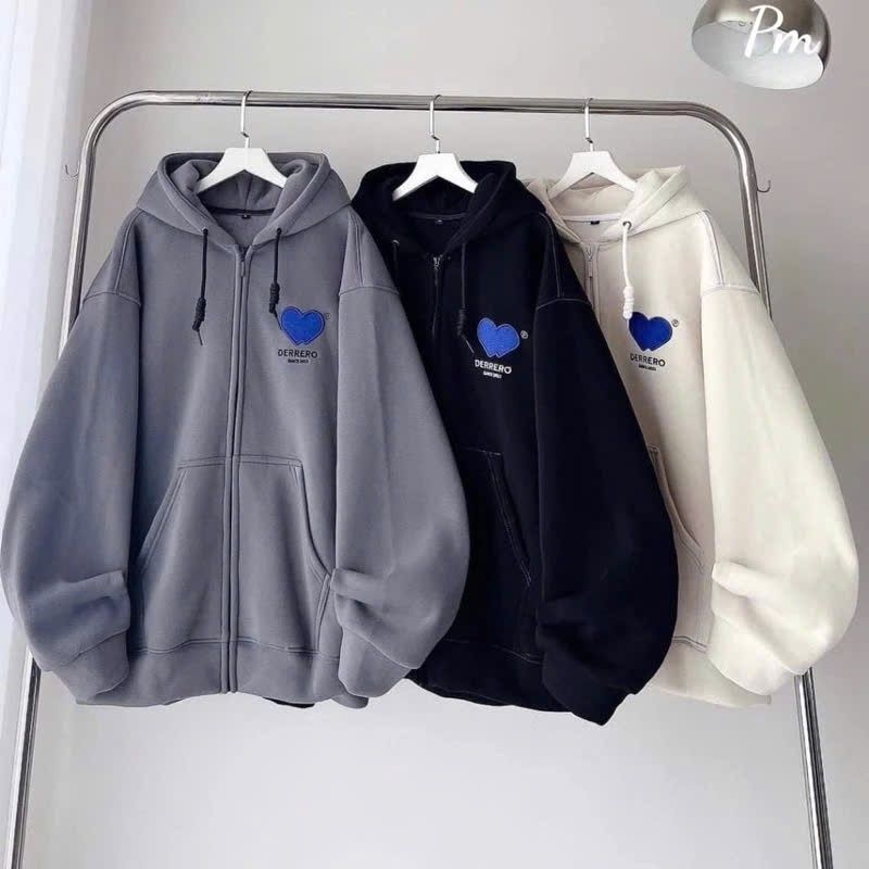 [ Rẻ Vô Địch ] Áo Khoác Zip Nỉ Bông Dày Dặn  Mũ 2 Lớp Khóa Kéo -- In Chữ SINCE 2023