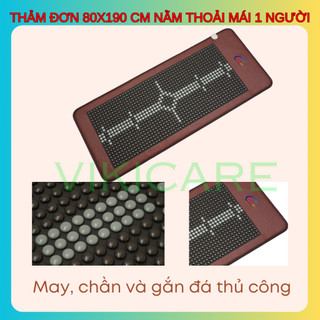 Thảm Đá Nóng Carefit Đá Tourmaline Cao Cấp 80x190 cm