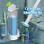 Bộ Cọ Vệ Sinh Toilet Dùng Một Lần Gắn Tường GreenHome, Cọ Bồn Cầu Xoay 360 Độ Kèm 6 Đầu Cọ Thay Thế