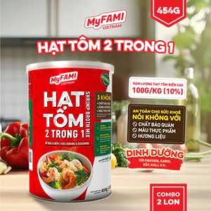 Combo 2 lon Gia Vị Hạt Tôm 454G MyFAMI, không chất bảo quản - màu thực phẩm - hương liệu