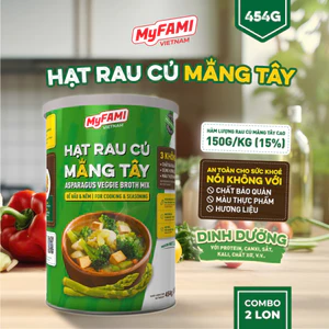 Combo 2 lon 454G Gia Vị Nấu Ăn Hạt Rau Củ Măng Tây MyFAMI 15% rau củ, măng tây