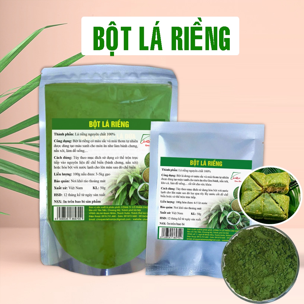 Bột lá riềng nguyên chất làm bánh chưng xanh gói 20g/50g/100g | Shopee ...