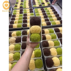 Hộp giấy chữ nhật mã E1985 đựng bánh custard/bánh mì dẻo kem tươi-mẫu Gấu vàng- mẫu nâu