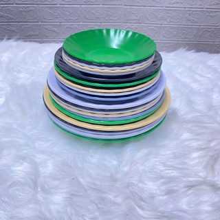 Combo 10 Đĩa nhựa sâu lòng, đĩa quán nhậu, đĩa nhựa melamine sâu lòng, Đĩa sâu lòng