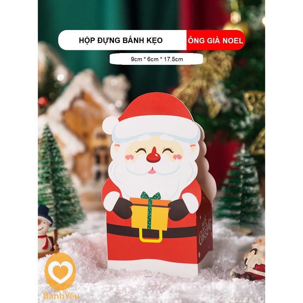 Hộp đựng bánh kẹo Giáng sinh Ông già Noel - BB177