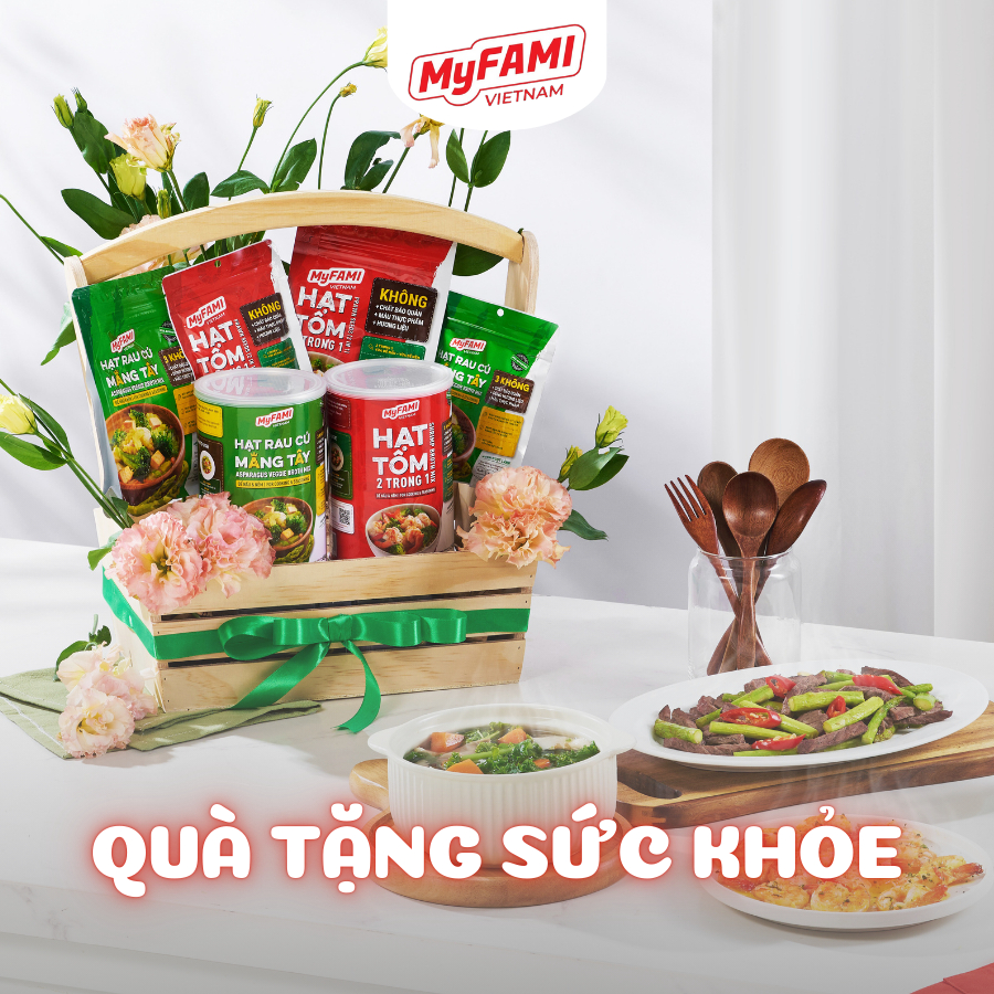 [Tặng 2 gói] COMBO SỨC KHỎE Gia Vị Nấu Ăn Hạt Tôm 454g & Hạt Rau Củ Măng Tây 454g an toàn dinh dưỡng