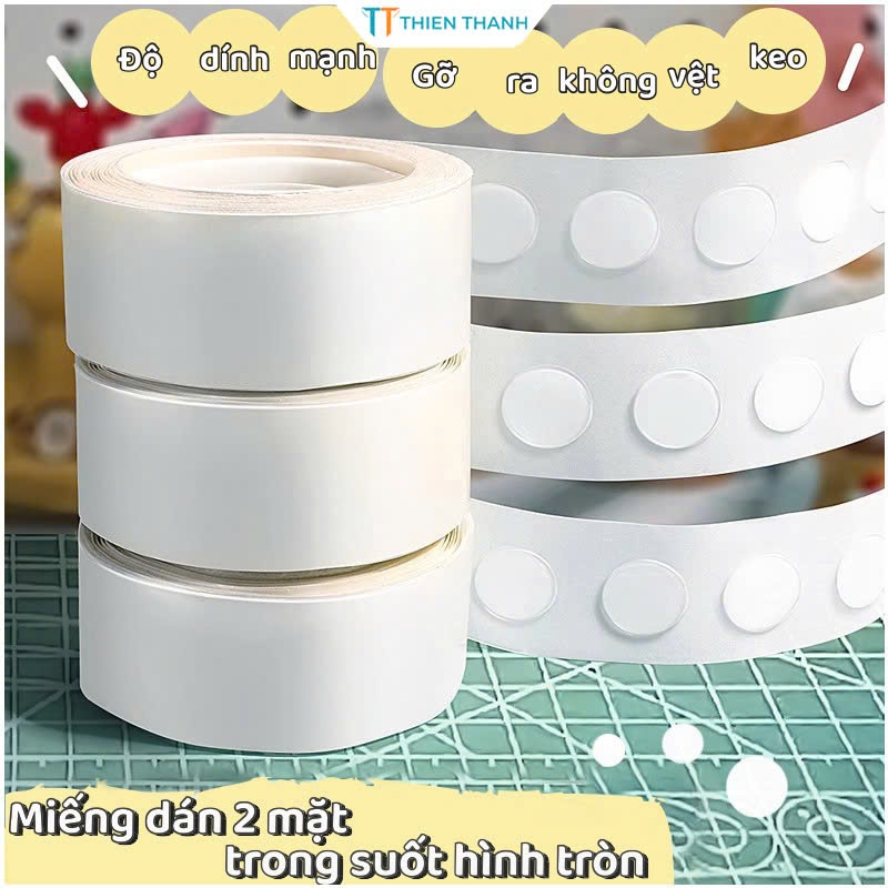 Cuộn Băng Dính Dán 2 Mặt Acylic Tròn Trong Suốt Siêu Chắc Chống Nước
