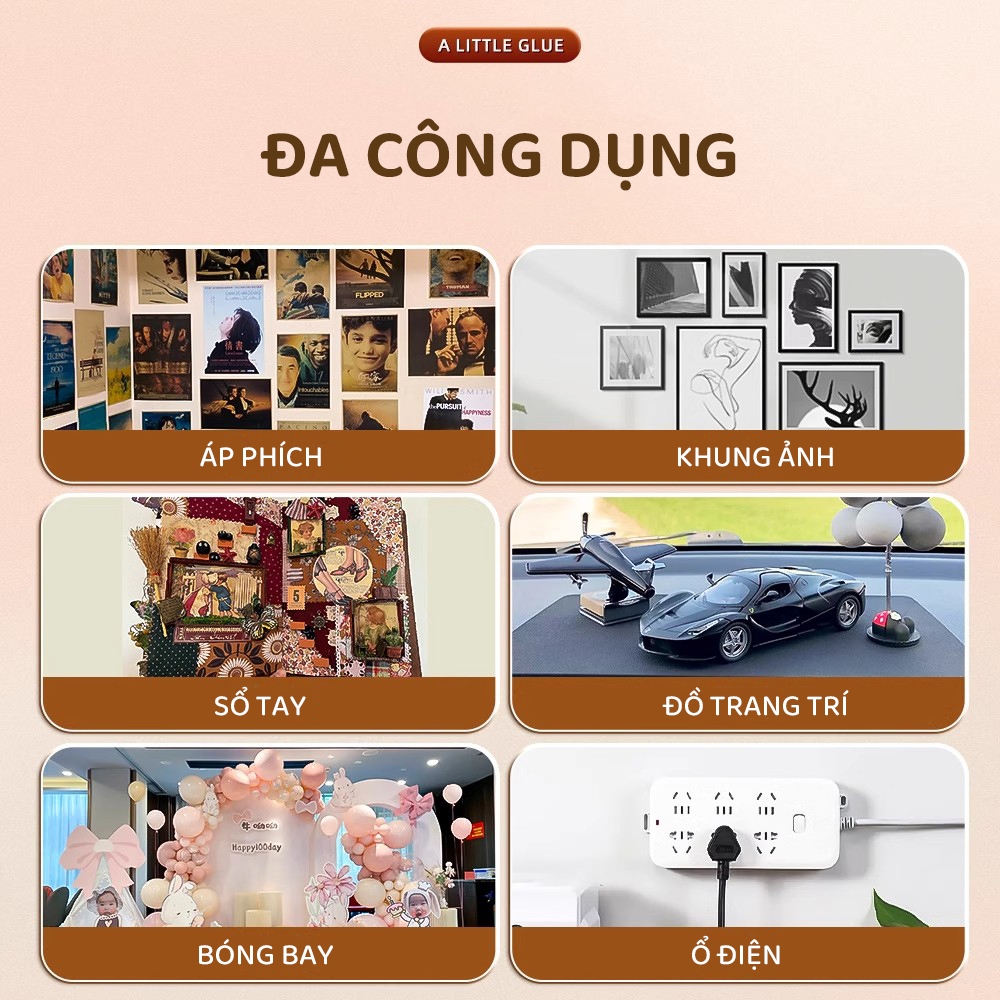 Cuộn Băng Dính Dán 2 Mặt Acylic Tròn Trong Suốt Siêu Chắc Chống Nước