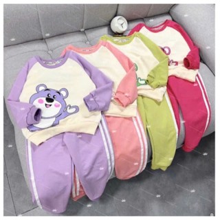 BỘ NỈ DA CÁ GẤU VÃY TAY CHO BÉ 6-18KG